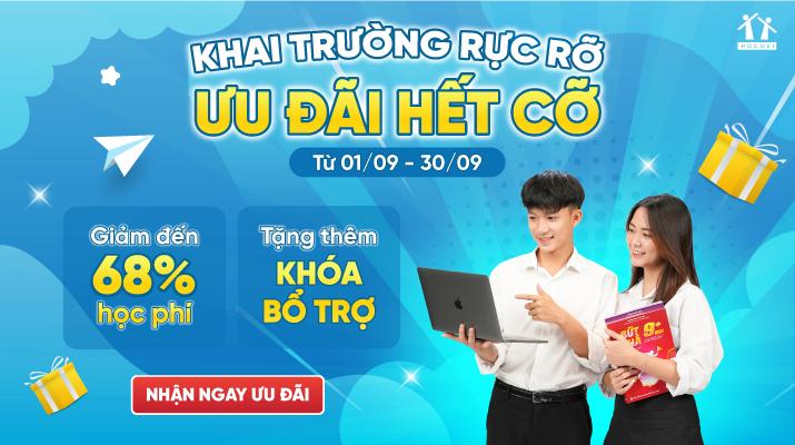 HOCMAI Ưu đãi tháng 9 2023 Khai trường rực rỡ Ưu đãi hết cỡ