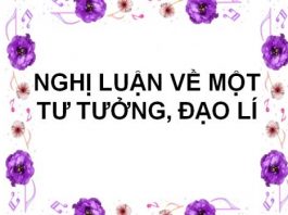 Soạn bài nghị luận về một tư tưởng đạo lí