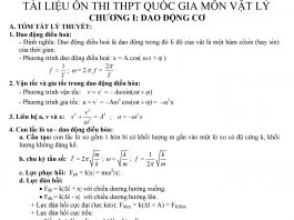 Ôn thi lý thpt quốc gia 2022