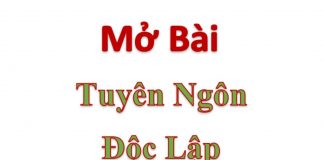 Mở bài tuyên ngôn độc lập trực tiếp