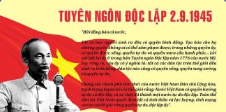 Tóm tắt tiểu sử Hồ Chí Minh văn 12 (Tuyên Ngôn Độc Lập)