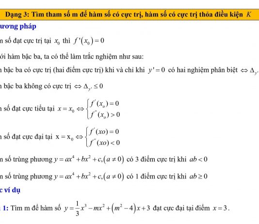 Tìm m để hàm số có 3 cực trị