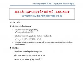 Bài tập logarit