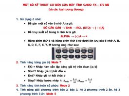 Công thức giải nhanh toán 12 bằng máy tính