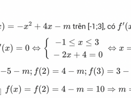 Tìm m để hàm số đạt giá trị lớn nhất (lời giải bài 1)